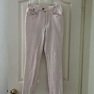 Anthropologie the Essential Slim Striped Ankle Pant Stretch Size 0